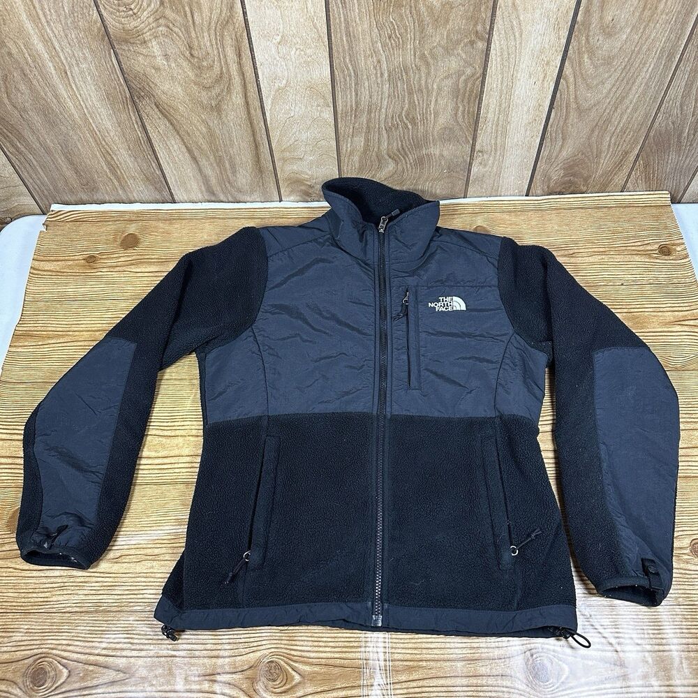 The North Face Denali Jacket Women's M Polartec Black Pockets Mock Neck Full Zip